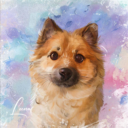 Signature Modern Art Custom Pet Portrait